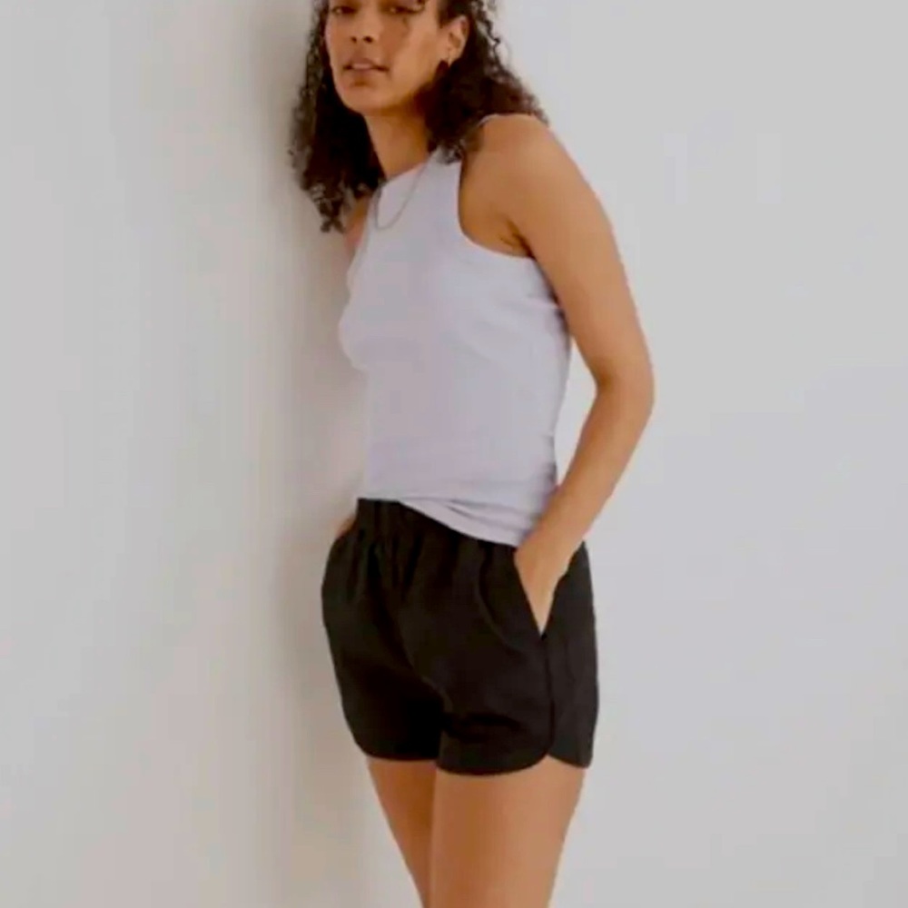 Madewell Black Pull On Cotton Shorts Size XXS